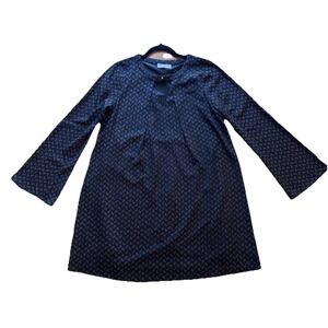 Altar'd State Women's Small Black Beige Paisley Dress Boho Bell Sleeve BL2